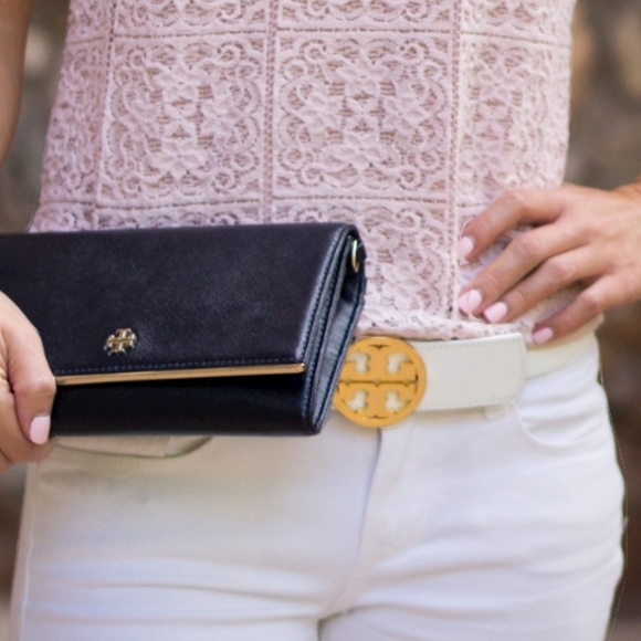 Tory Burch Miller Reva Belt in Silver - Picture 12 of 13